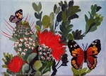 Kamehameha Butterflies with Red Ohia