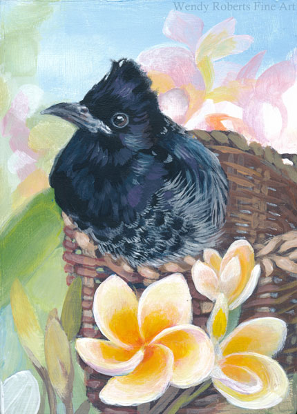 This image has an empty alt attribute; its file name is Bulbul-in-a-Basket-by-Wendy-Roberts.jpg