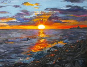 Fiery Sunset by Wendy Roberts