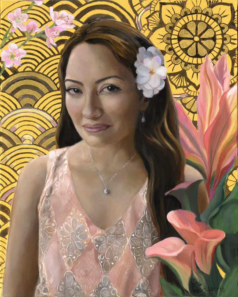 Nikki with Cherry Blossoms by Wendy Roberts