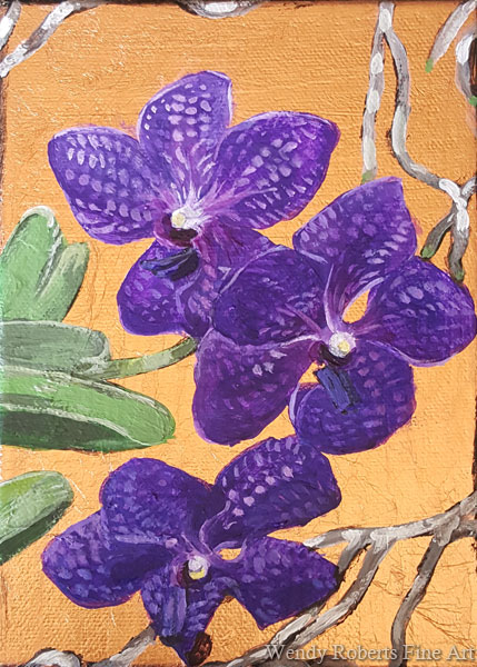 Violet Vanda Orchids